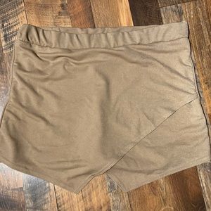 Tan Asymmetrical Skort